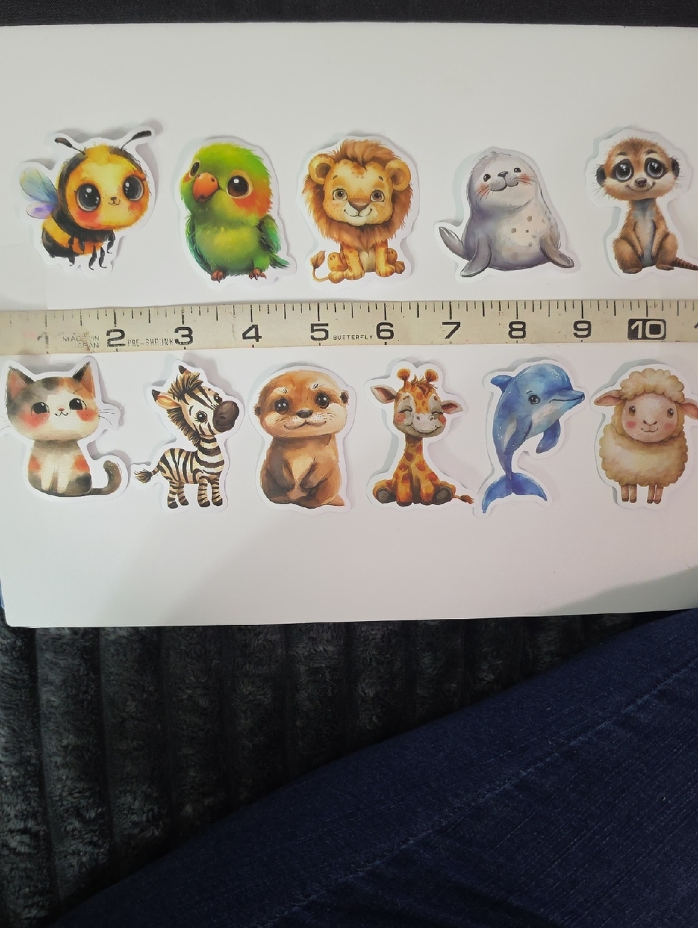 Cute Small Pets Animal Sticker Set - Multicolor - Lot Of 11 Stickers